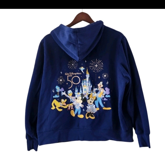 Disney Jackets & Blazers - Walt Disney World 50th Anniversary Zip Up Hoodie Mickey Mouse & Friends 1X